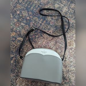 Kate Spade Black White Gray Dome Crossbody